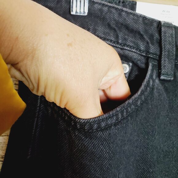 H&M Black Ultra High Waist Wide Jeans Size 6 NWT - Picture 3 of 9